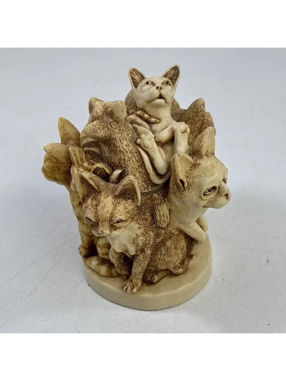 Vtg Harmony Kingdom Treasure Jests Trinket Box Many Cats Major's Mousers 3” - Picture 1 of 2